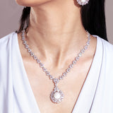 Cherley White Diamante Necklace Set