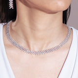 Kristina White Diamante Necklace Set