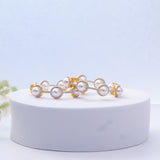 Pearly Gold Hoops