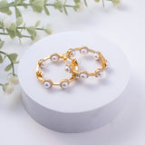 Pearly Gold Hoops