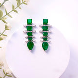 Divina Emerald Green Doublet Earrings