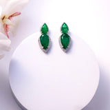 Zarina Emerald Green Doublet Earrings