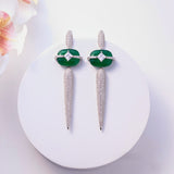 Opalina Emerald Green Earrings