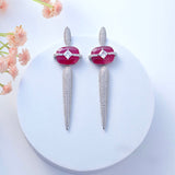 Opalina Ruby Red Earrings