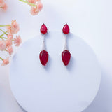 Celina Ruby Red Doublet Earrings