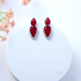 Zarina Ruby Red Doublet Earrings