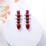 Divina Ruby Red Doublet Earrings