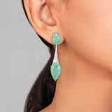 Celina Sea Green Doublet Earrings