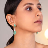Celina Sea Green Doublet Earrings