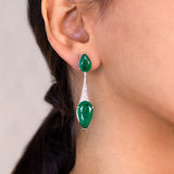 Celina Emerald Green Doublet Earrings