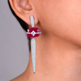 Opalina Ruby Red Earrings