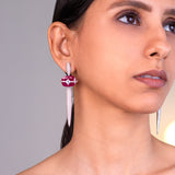 Opalina Ruby Red Earrings