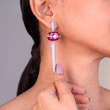 Opalina Ruby Red Earrings