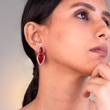 Zarina Ruby Red Doublet Earrings