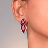 Zarina Ruby Red Doublet Earrings