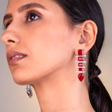 Divina Ruby Red Doublet Earrings