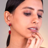Celina Ruby Red Doublet Earrings