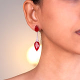 Celina Ruby Red Doublet Earrings