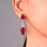 Celina Ruby Red Doublet Earrings