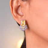 Elista Yellow Stud Earrings