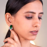 Elista Green Stud Earrings