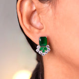 Elista Green Stud Earrings