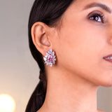 Belina Pink Stud Earrings