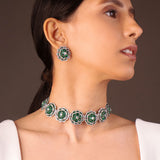 Vespara Emerald Green Necklace Set