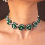 Vespara Emerald Green Necklace Set