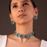 Vespara Emerald Green Necklace Set