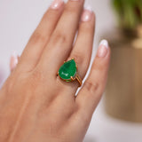 Roselle Green Doublet Ring