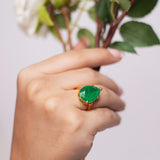 Roselle Green Doublet Ring
